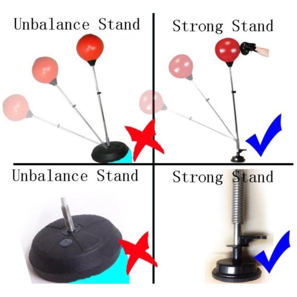 Encontraproduto.com.br - SACO DE PANCADAS KIT ALTURA AJUSTÁVEL PUNCHING BALL COM BOMBA BOXE INFANTIL