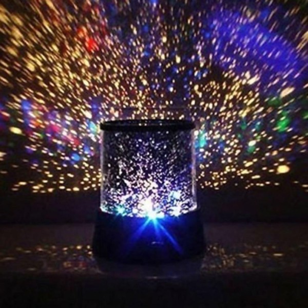 Encontraproduto.com.br - ABAJUR INFANTIL PROJETOR DE TETO COM CABO CARREGADOR  ESTRELADO LUMINARIA LED USB BIVOLT