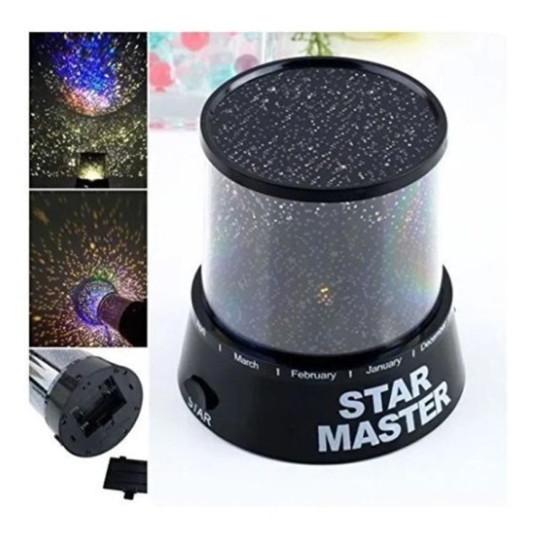 Encontraproduto.com.br - ABAJUR INFANTIL PROJETOR DE TETO COM CABO CARREGADOR  ESTRELADO LUMINARIA LED USB BIVOLT