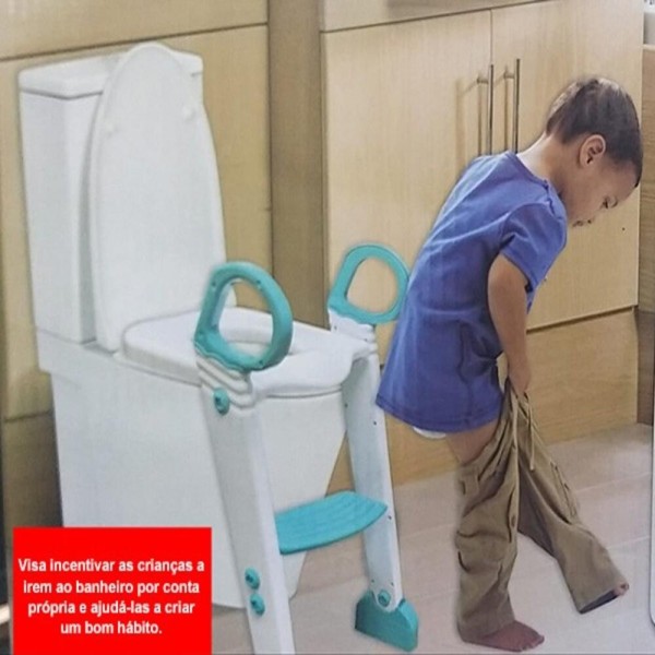 Encontraproduto.com.br - REDUTOR DE ASSENTO INFANTIL COM ESCADINHA PARA TRONINHO VASO SANITARIO DESFRALDE