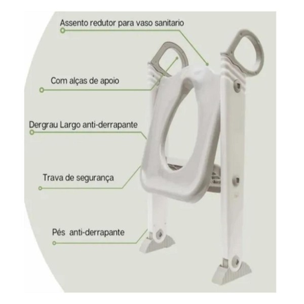 Encontraproduto.com.br - REDUTOR DE ASSENTO INFANTIL COM ESCADINHA PARA TRONINHO VASO SANITARIO DESFRALDE