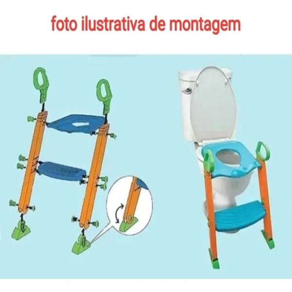 Encontraproduto.com.br - REDUTOR DE ASSENTO INFANTIL COM ESCADINHA PARA TRONINHO VASO SANITARIO DESFRALDE