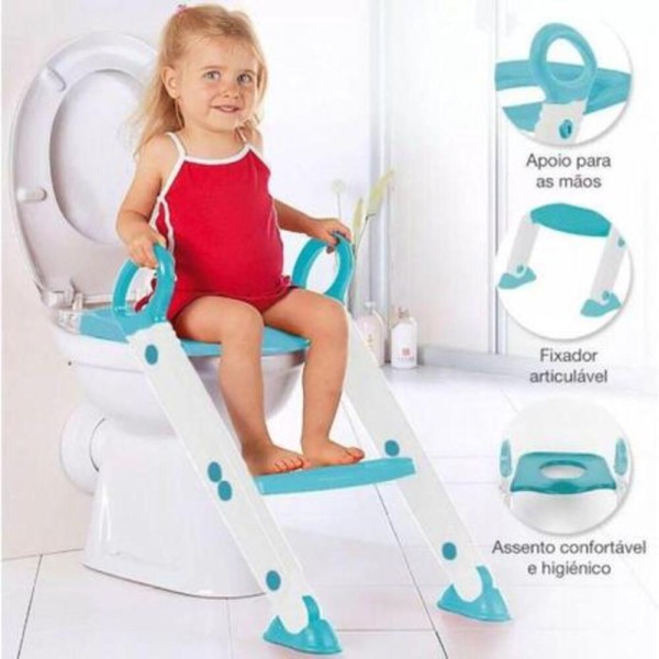 Encontraproduto.com.br - REDUTOR DE ASSENTO INFANTIL COM ESCADINHA PARA TRONINHO VASO SANITARIO DESFRALDE