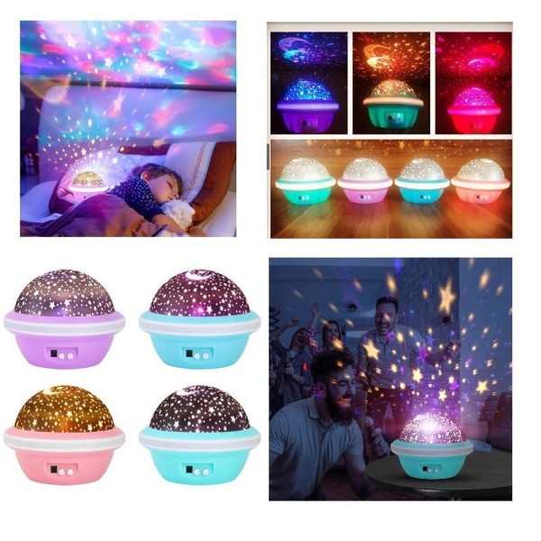 Encontraproduto.com.br - ABAJUR LUMINARIA GLOBO REFLETOR PROJETOR NO TETO CEU ESTRELADO ESTRELAS LUA PARA QUARTO INFANTIL COLORS