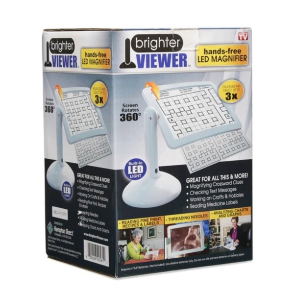 Encontraproduto.com.br - LUPA DE MESA AUMENTO 3X MAOS LIVRE ESTETICA LEITURA LED COM ILUMINAÇÃO E ROTACAO BANCADA ARTESANATO