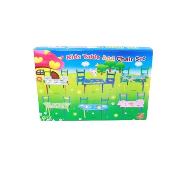 Encontraproduto.com.br - CONJUNTO MESA KIT MESINHA INFANTIL COM 2 CADEIRA  MADEIRA POLTRONA AZUL