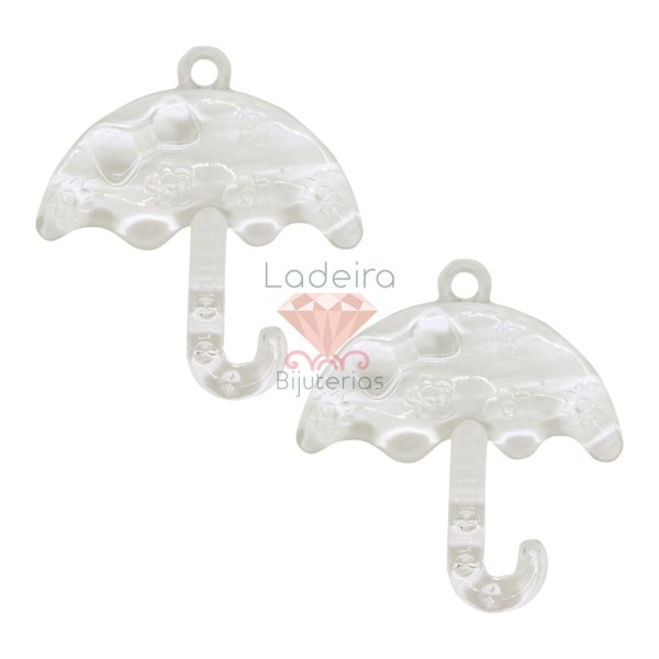 Encontraproduto.com.br - PINGENTE GUARDA CHUVA 49X47MM EM ACRILICO COM 500GR