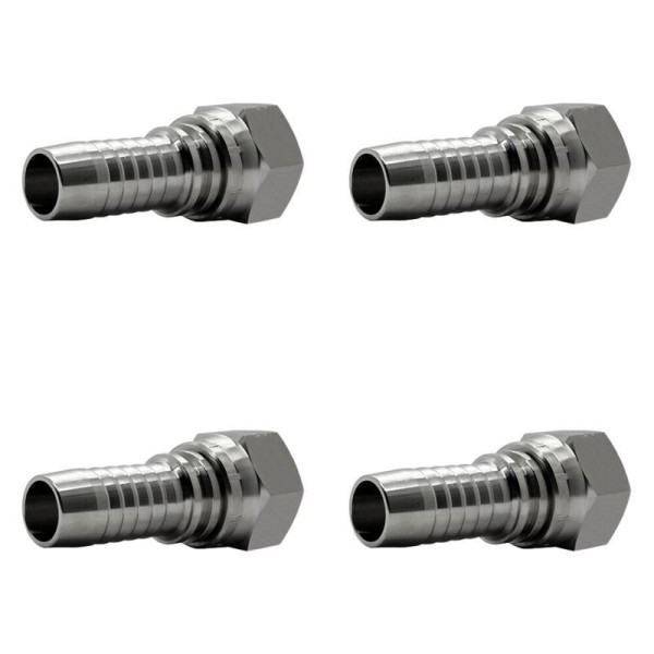 Encontraproduto.com.br - 04 Terminal Prensável Femea Jic Reta 10 - 10 (7/8 X 5/8)