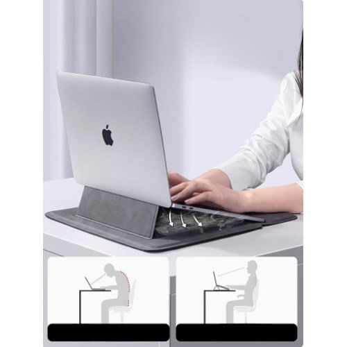 Encontraproduto.com.br - Capa para Notebook 12 Polegadas com Suporte Cinza Taikesen TB (MBI)