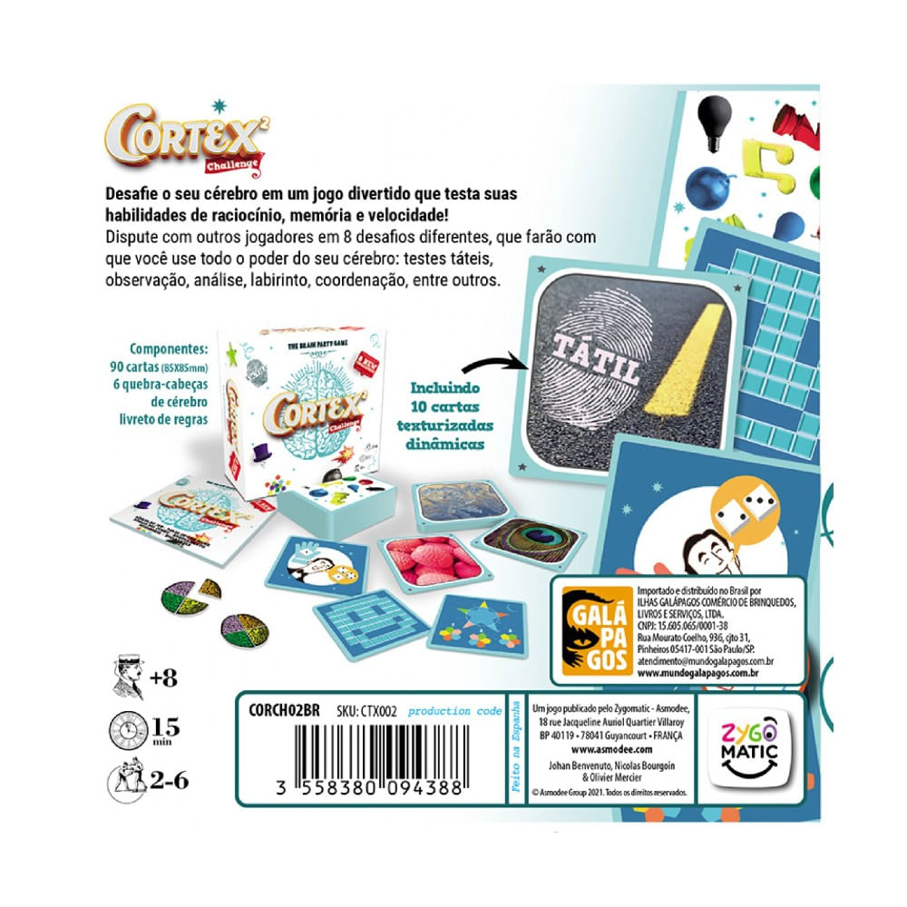 Encontraproduto.com.br - Cortex Challenge 2 Jogo de Cartas Galapagos CTX002