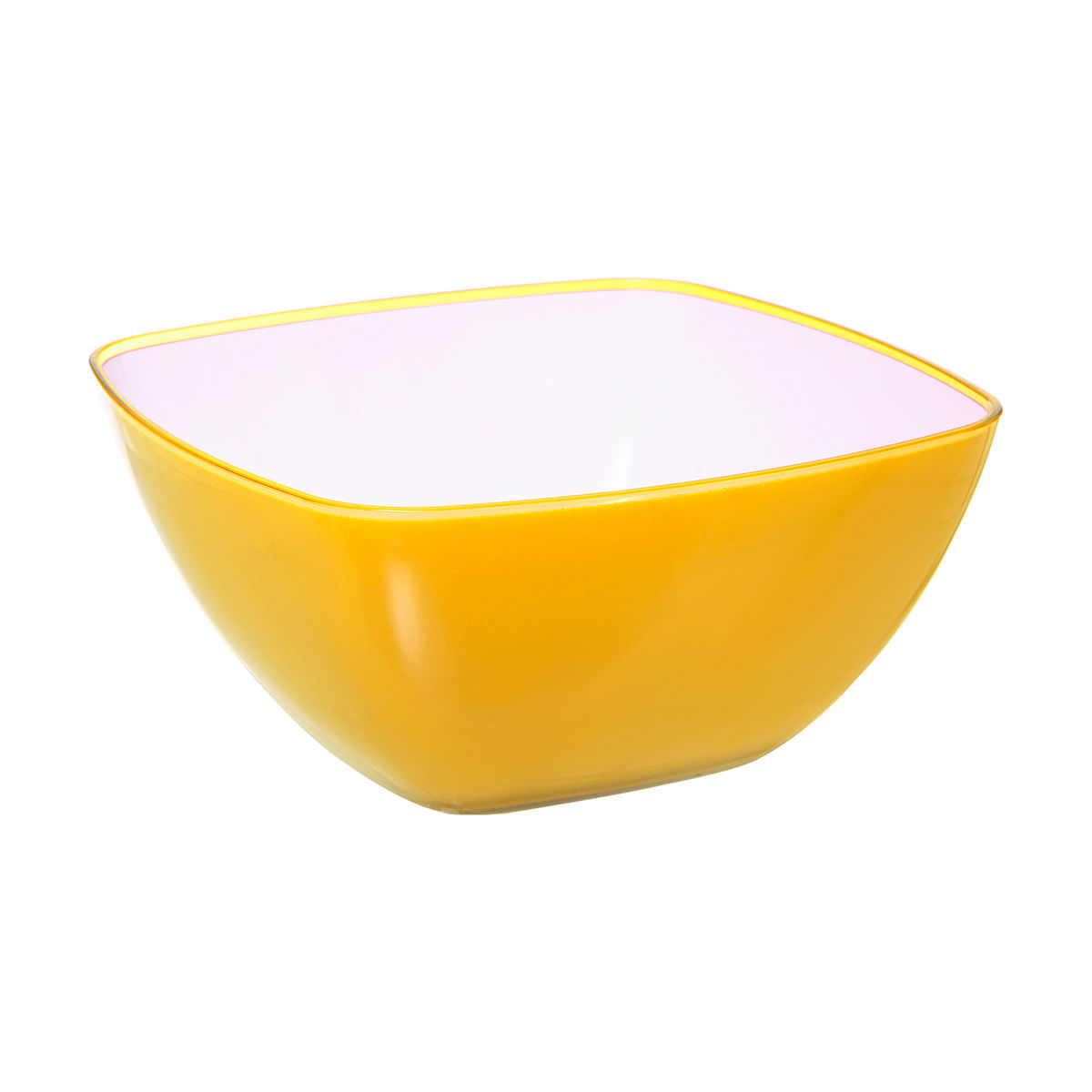 Saladeira Quadrada 19cm Amarela