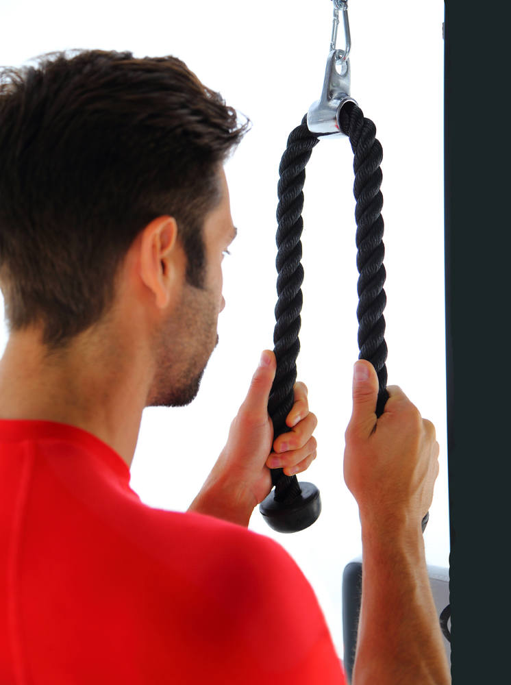 Encontraproduto.com.br - Puxador de Musculação Corda Triceps Pulling Cord Domyos