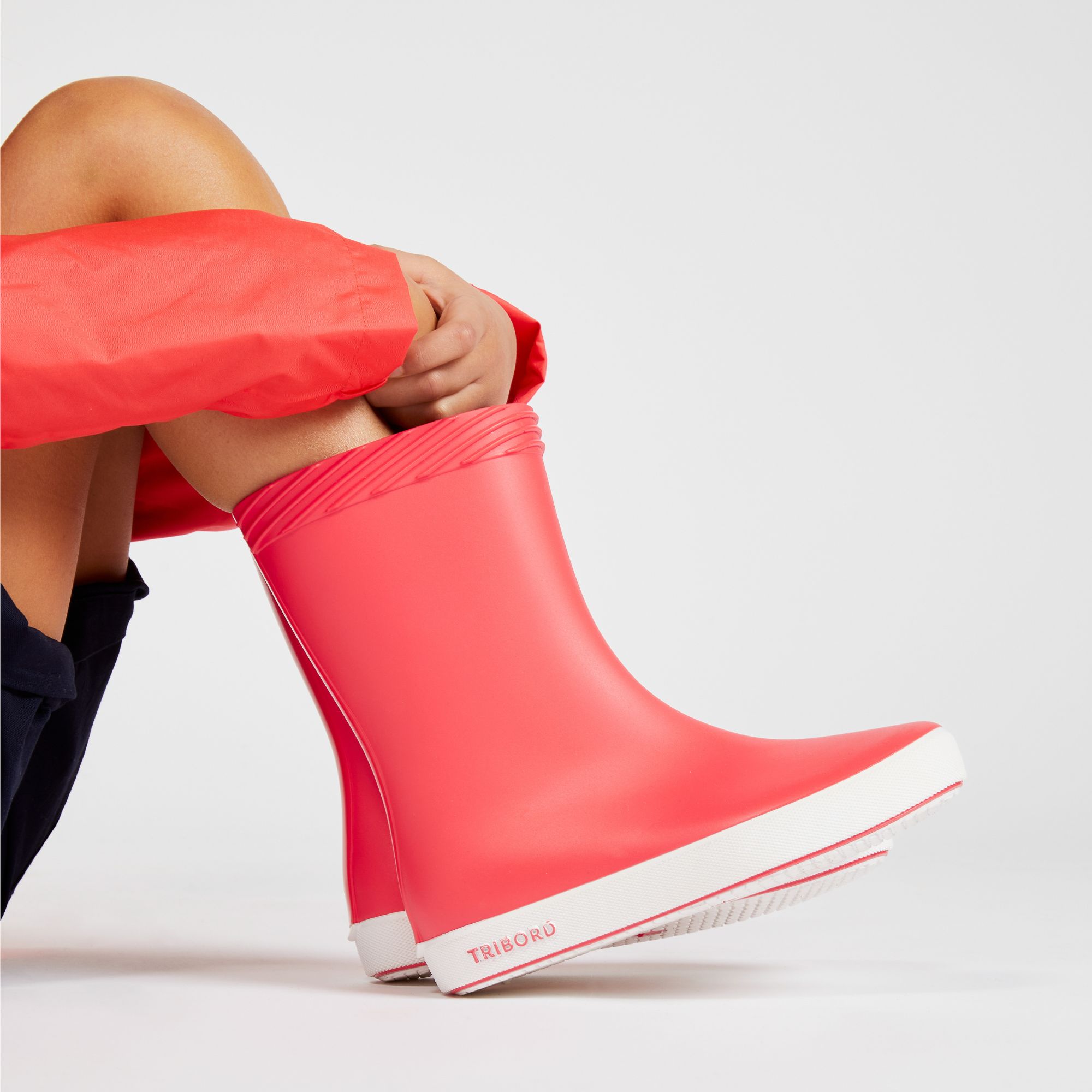 Bota infantil impermeável de chuva 100 tribord