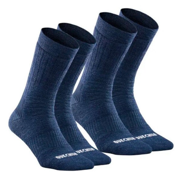 Encontraproduto.com.br - Meia de Trilha Cano Médio SH100 X-Warm (Conjunto com 2 pares) Quechua