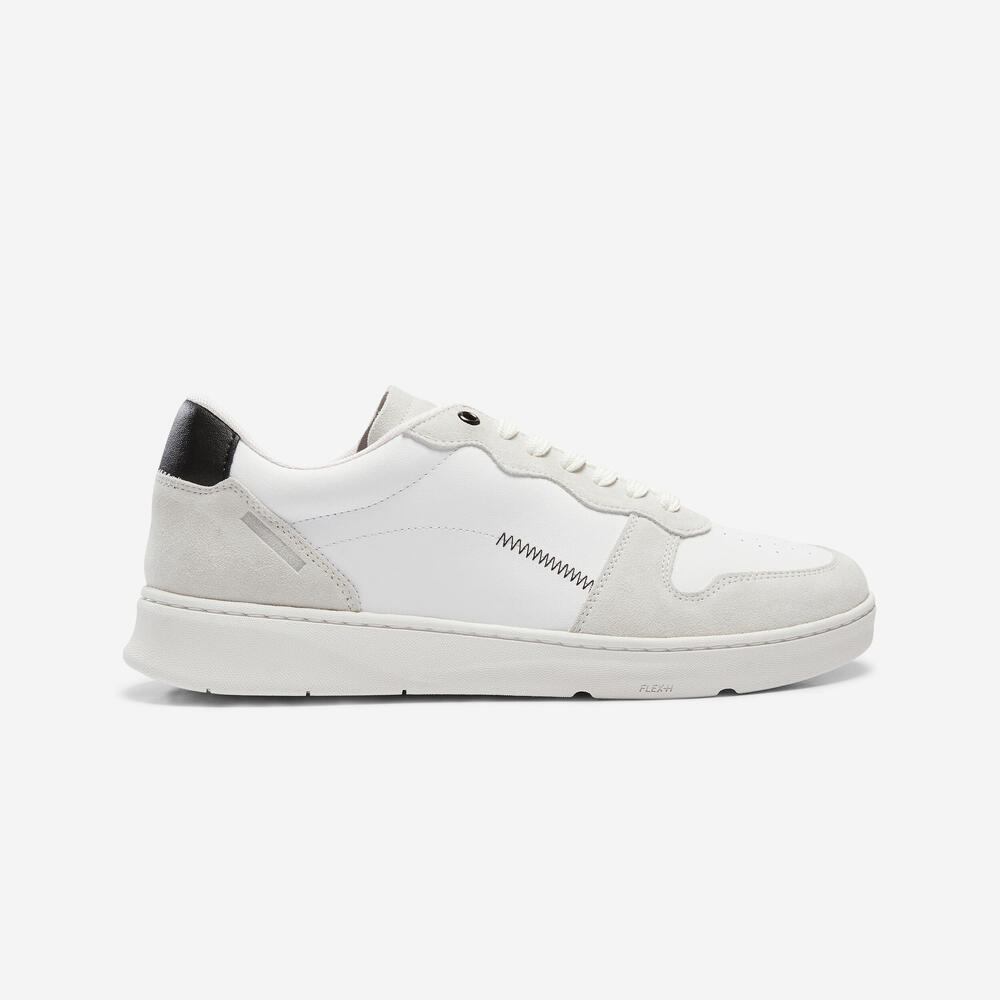 Calçado Masculino de Caminhada Walk Protect Couro Kalenji Branco