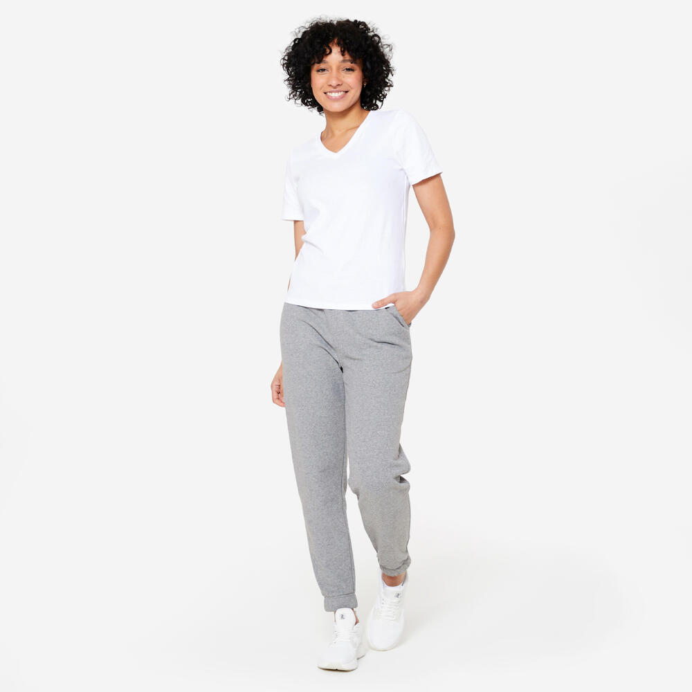 Encontraproduto.com.br - Camiseta Feminina de Ginástica 500 Domyos