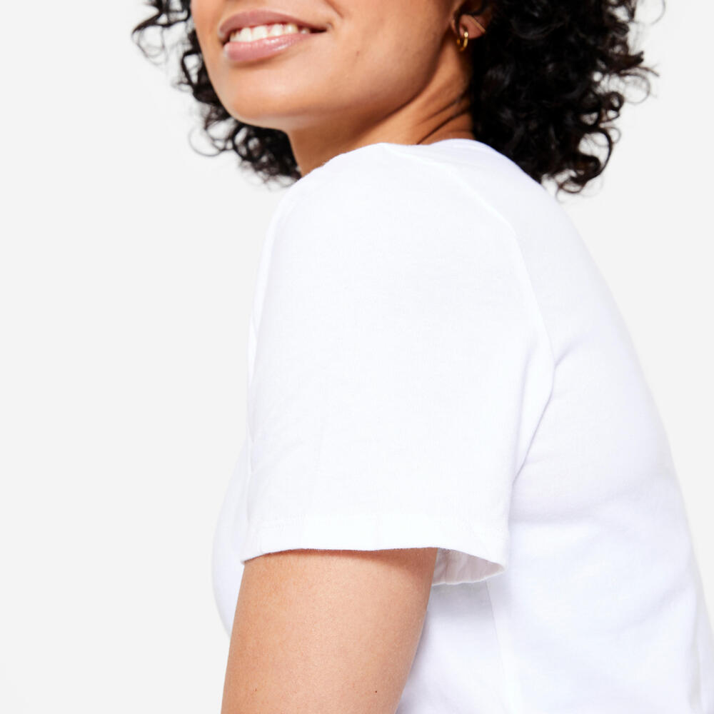 Encontraproduto.com.br - Camiseta Feminina de Ginástica 500 Domyos