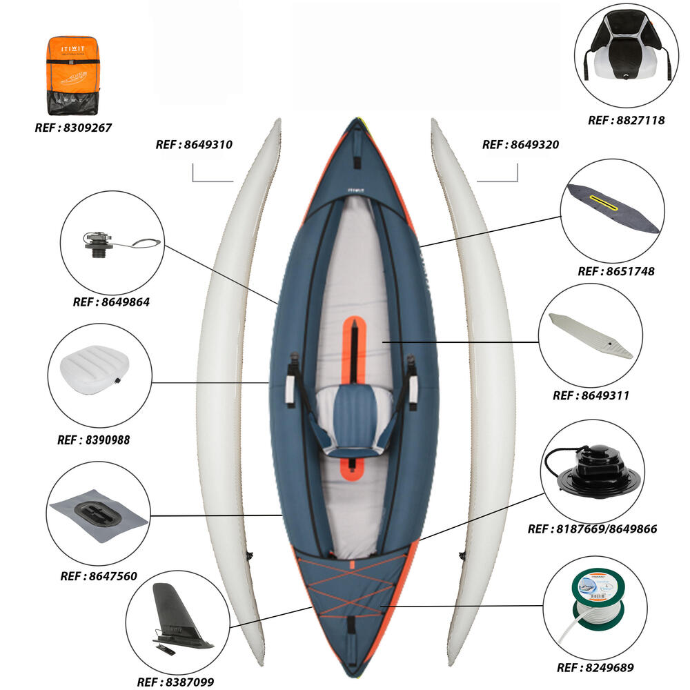 Encontraproduto.com.br - Canoa Caiaque Inflável De Passeio 1 Lugar - Itiwit