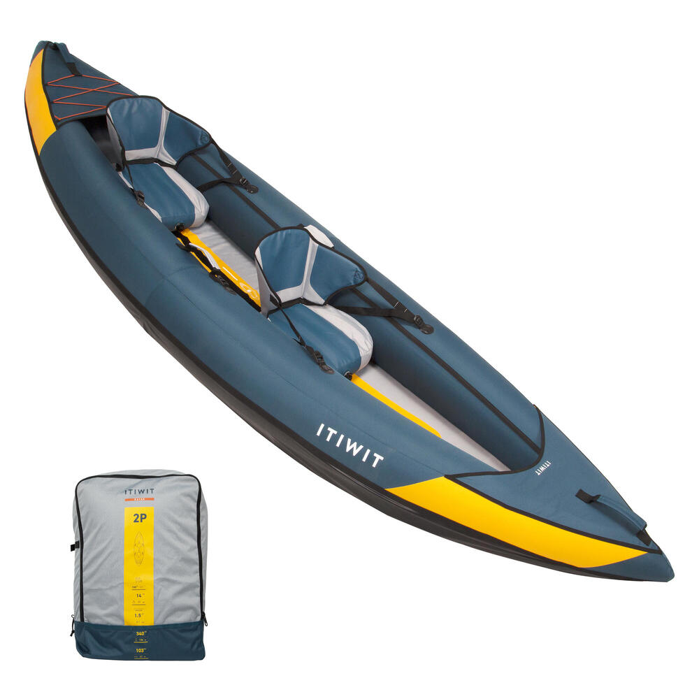 Encontraproduto.com.br - Canoa Caiaque Inflável De Passeio 1/2 Lugares Eco