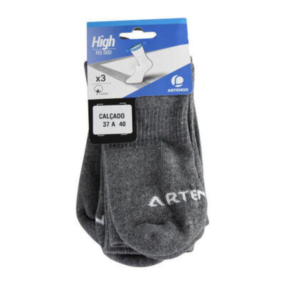 Encontraproduto.com.br - Meia Cano Alto Artengo (Kit com 3 pares)