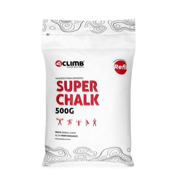Encontraproduto.com.br - Magnésio de Escalada Refil Super Chalk 500g 4Climb