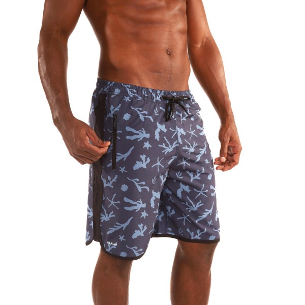 Encontraproduto.com.br - Bermuda Masculina de Surf Bolso com Zíper e Cintura Elástica 150 Olaian