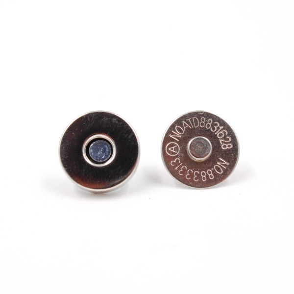 Encontraproduto.com.br - FECHO REDONDO MAGNÉTICO PARA BOLSA 14MM EM FERRO COM 200 PARES
