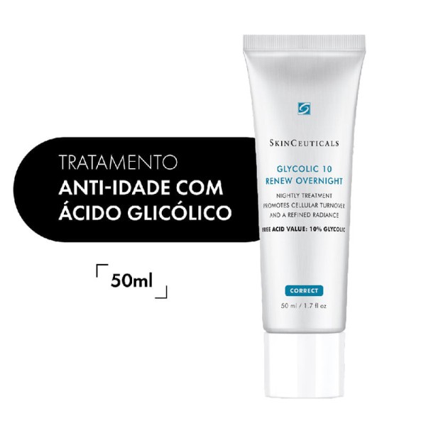Encontraproduto.com.br - Skinceuticals Creme Anti-idade glycolic 10 renew overnight 50ml