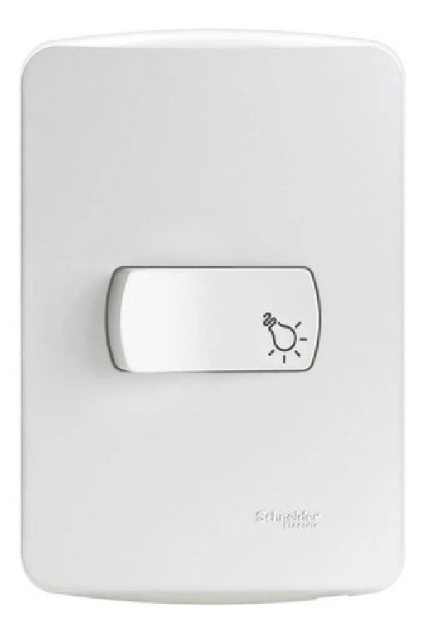 Conjunto Montado Pulsador Minuteria 10A S3B62560 Branco Miluz Schneider