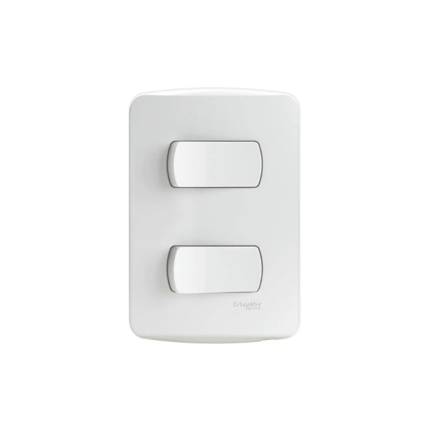 Conjunto Montado 1 Interruptor Simples E 1 Paralelo S3B62090 Branco Miluz Schneider