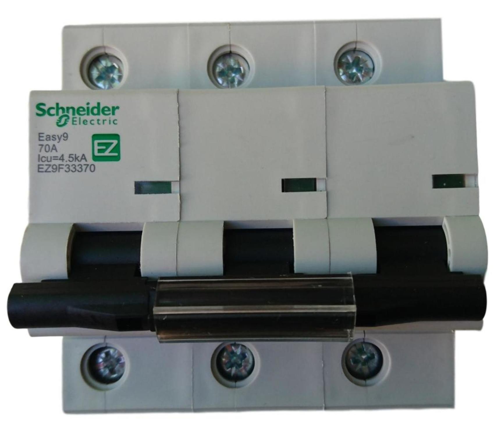 Encontraproduto.com.br - Disjuntor Easy9 3p 70a Curva C 4,5ka - Ez9f33370 - Schneider