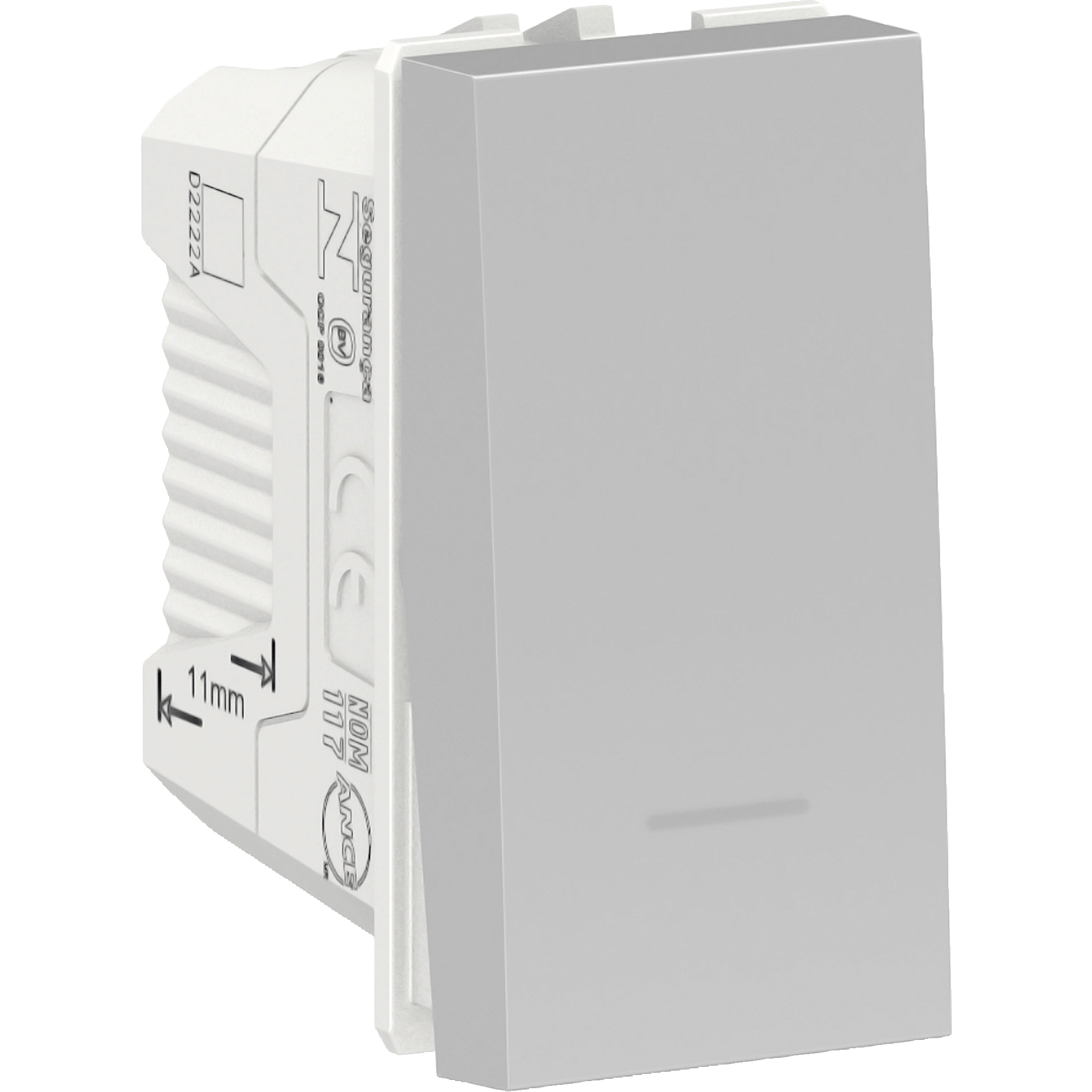 Encontraproduto.com.br - Módulo Interruptor Simples Schneider Orion Branco