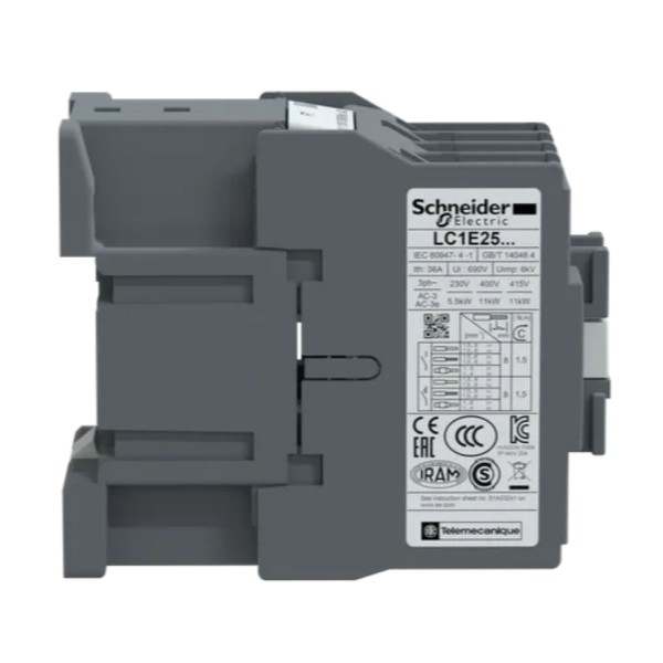 Encontraproduto.com.br - Contator 3P 25A 110V 60Hz 1Na LC1E2510F7 Schneider