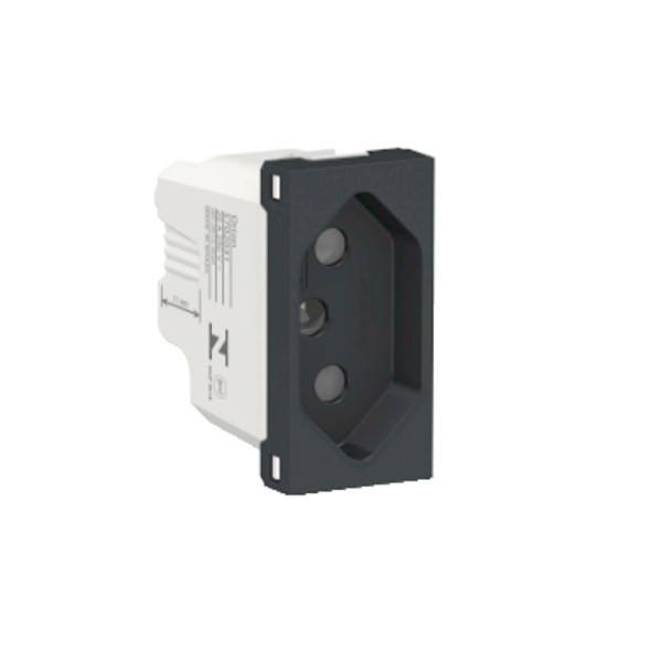 Encontraproduto.com.br - Módulo Tomada 2P+T Schneider Orion Cinza 20A