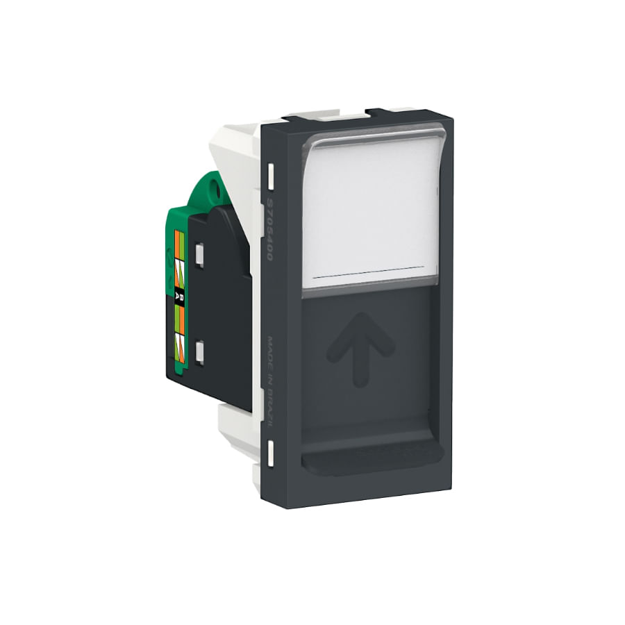 Encontraproduto.com.br - Módulo Tomada RJ45 8 Fios Orion Utp Cat.5 Gr S70540094 Schneider