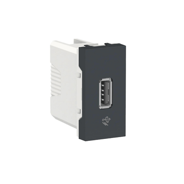 Encontraproduto.com.br - Módulo Usb Conector De Dados S70547194 Grafite Orion Schneider
