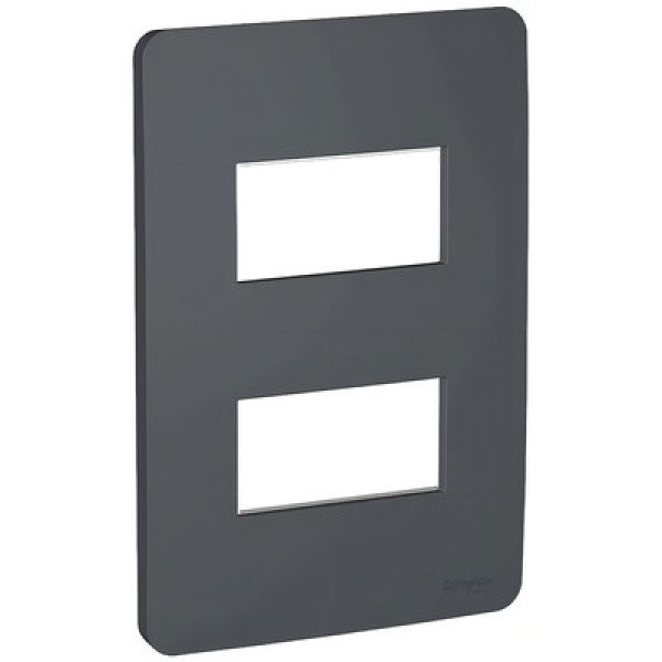 Encontraproduto.com.br - Placa 4x2 2 Postos Schneider Orion Stellar Black