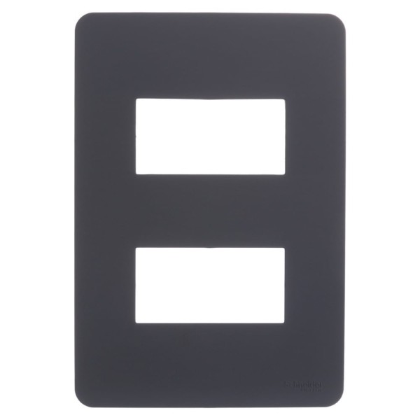 Encontraproduto.com.br - Placa 4x2 2 Postos Schneider Orion Stellar Black