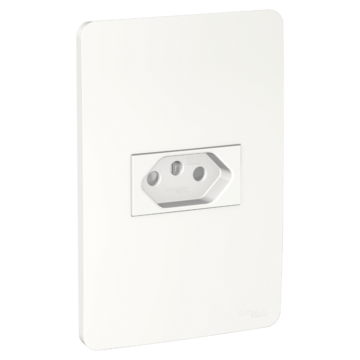Encontraproduto.com.br - Conjunto Tomada BR 2P T 20A 250V Branco Orion - Schneider.