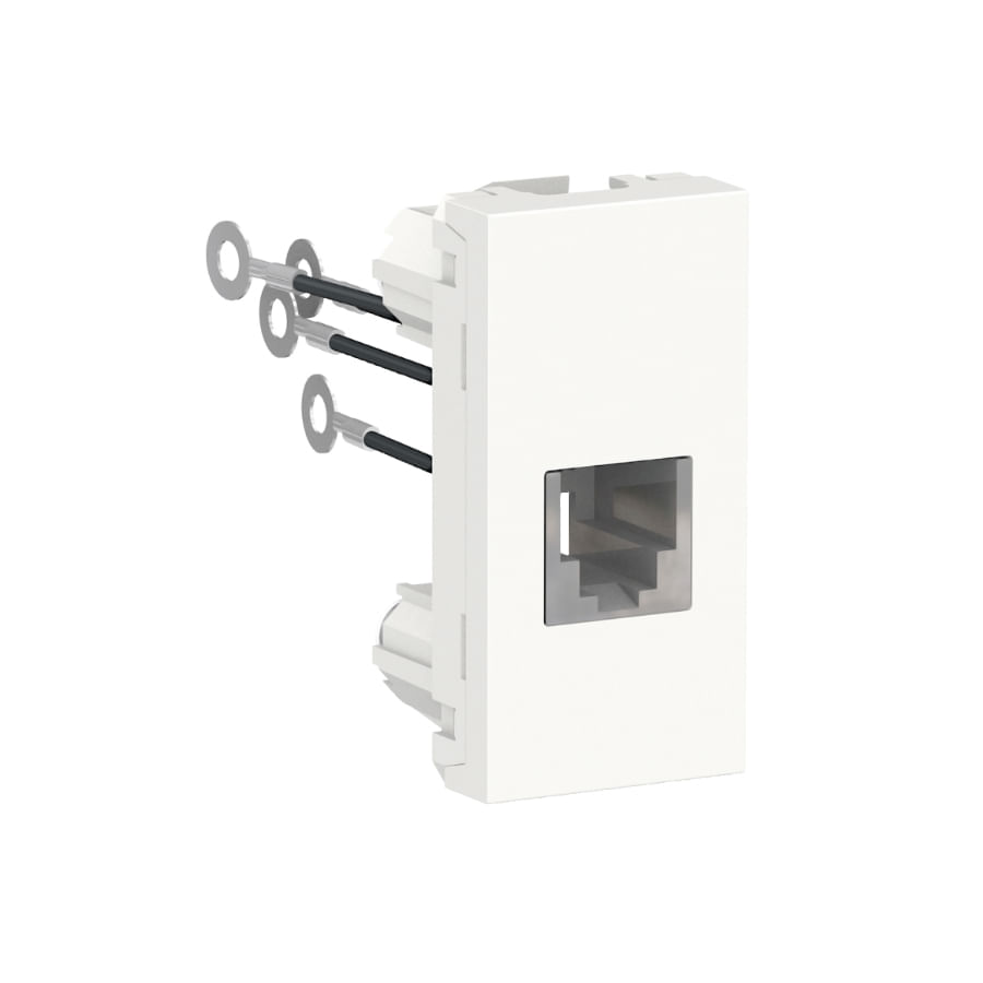 Encontraproduto.com.br - Módulo Tomada RJ11 (4 Fios) 1M Branco - Schneider.