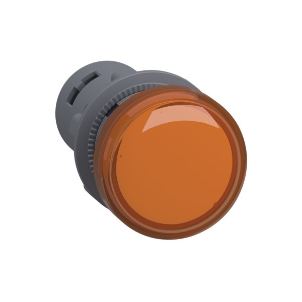 Encontraproduto.com.br - Sinaleiro Redondo 22Mm Monobloco Led 110V/Cc Laranja Plástico Xa2Evf5Lc Schneider