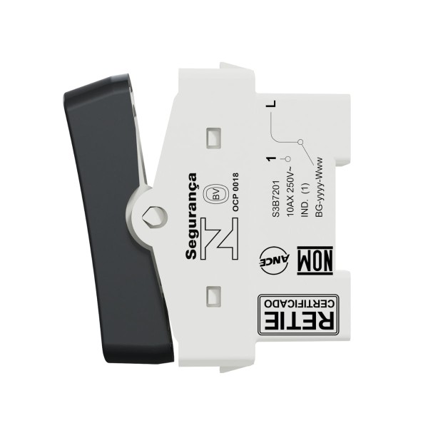 Encontraproduto.com.br - Módulo Interruptor Simples 10a 250v 1m Grafite Miluz Schneider