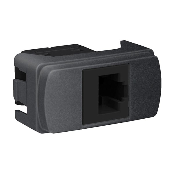 Encontraproduto.com.br - Módulo Tomada Informática Rj45 8 Fios Cat5E Grafite Miluz S3B74101 Schneider
