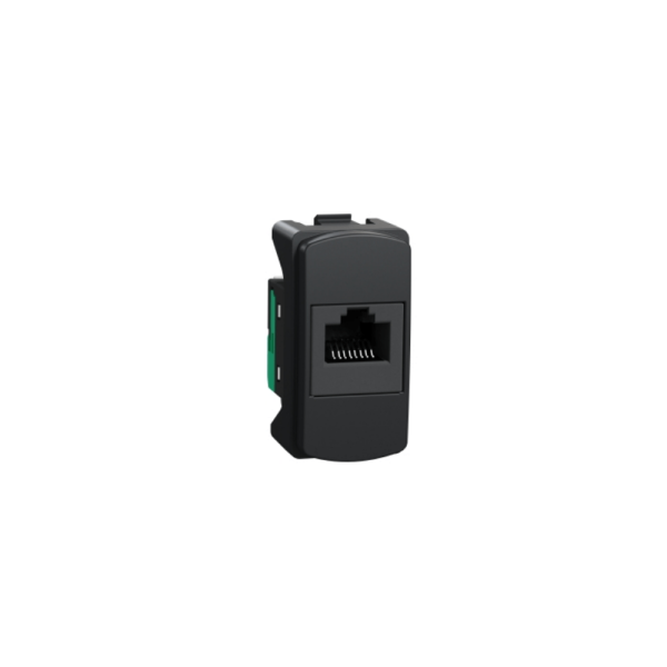 Encontraproduto.com.br - Módulo Tomada Informática Rj45 8 Fios Cat5E Grafite Miluz S3B74101 Schneider