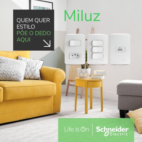Encontraproduto.com.br - Módulo Interruptor Paralelo 10a 250v 1m Alumínio Miluz Schneider