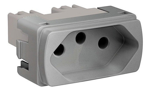 Encontraproduto.com.br - Módulo Tomada 2P+T 10A-250V Pb Alumínio Miluz S3B70342 Schneider