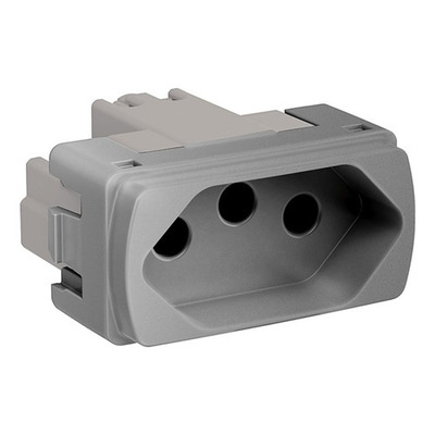 Encontraproduto.com.br - Módulo Tomada 2P+T 20A-250V Pb Alumínio Miluz S3B70352 Schneider