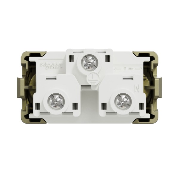 Encontraproduto.com.br - Módulo Tomada 2P+T 20A-250V Pb Dourado S3B70353 1Md Miluz Schneider