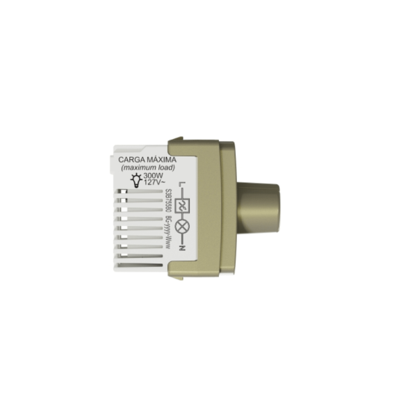 Encontraproduto.com.br - Módulo Dimer Rotativo 300W Miluz S3B75583 Dourado Schneider