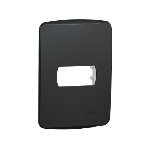 Encontraproduto.com.br - Placa 4X2 Para 1 Módulo Com Suporte Grafite Miluz S3B77111 Schneider